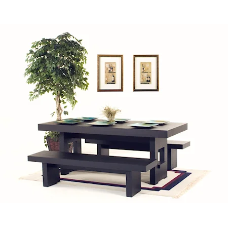 3 Piece Dining Table and Bench Set